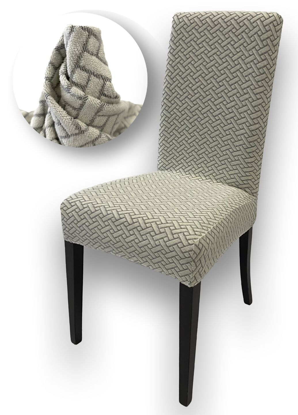 Чохол на стілець. PALE Туреччина. Молочний (Підвищена щільність 250 гр/м²) No Brand (317776365)