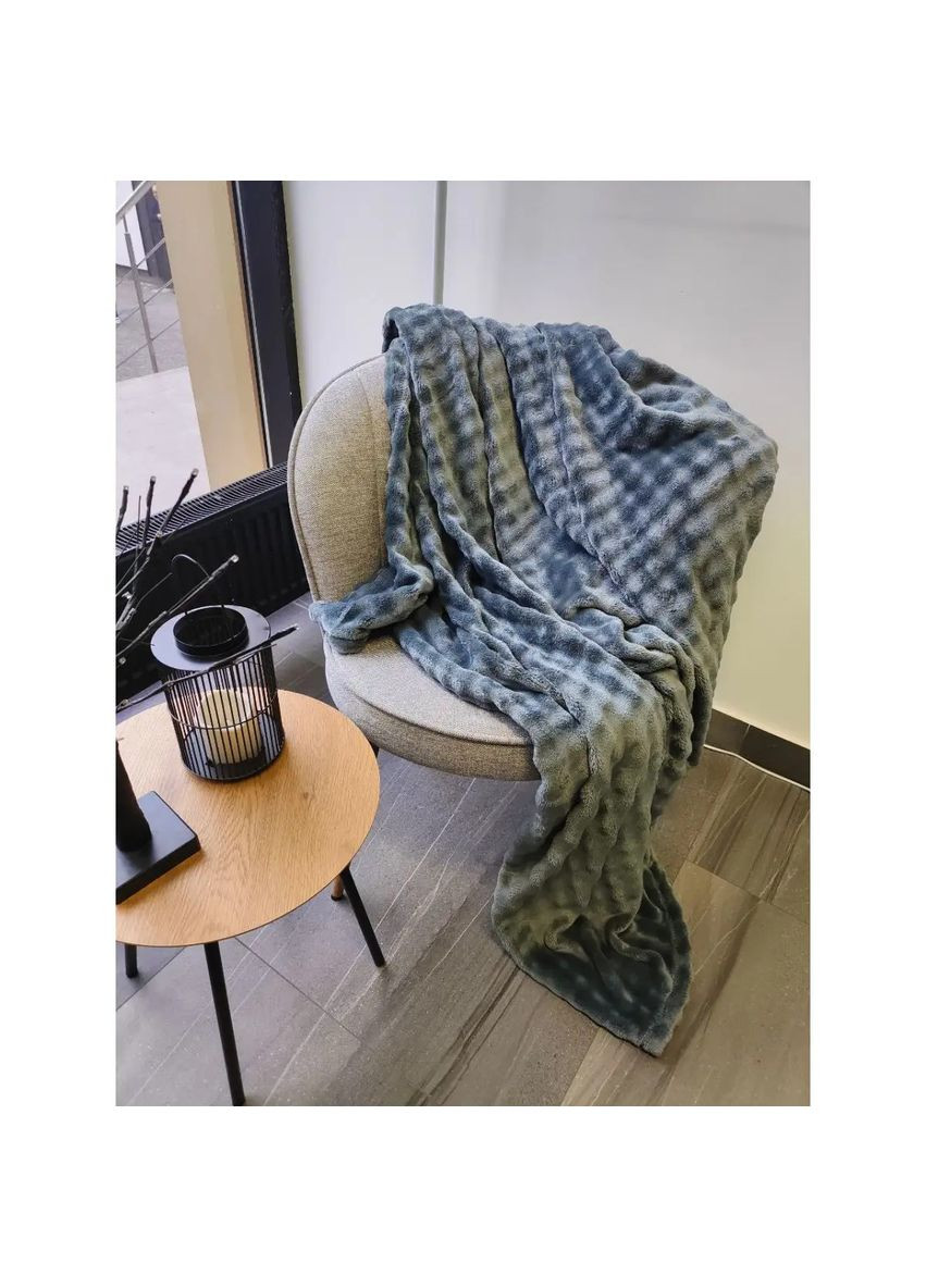 Плед Рельєфний Атлантида VS-PR-4400A 200х220 см синій Versailles (364102567)