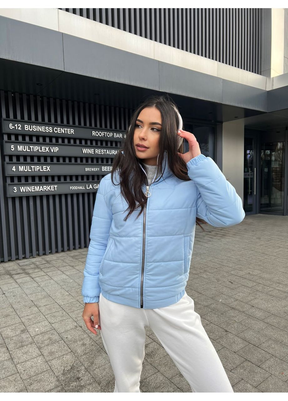 Голубая демисезонная ✨личная женская курточка из плащевки канада на синтепоне замеры в описании✨ куртка-пальто GD/GL Модний простір