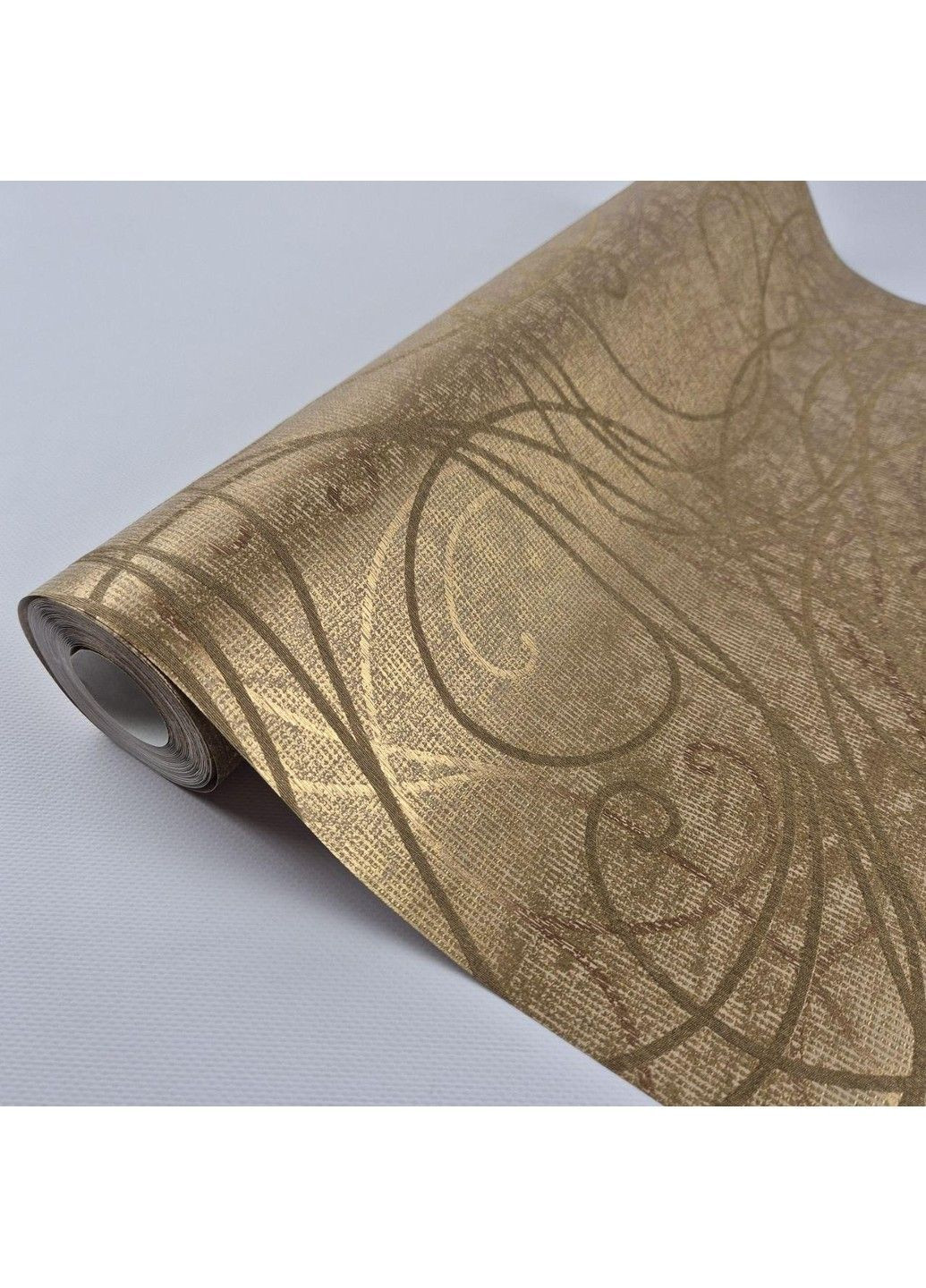 Шпалери вінілові 0.53 × 10.05 м 59103, золотисті для спальні, вітальні, кабінету MARBURG (368895694)