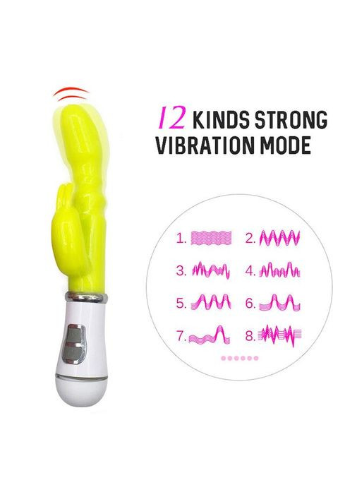 Вібратор Bunny 12 режимів - Чорний - Вібратори - (372659888)