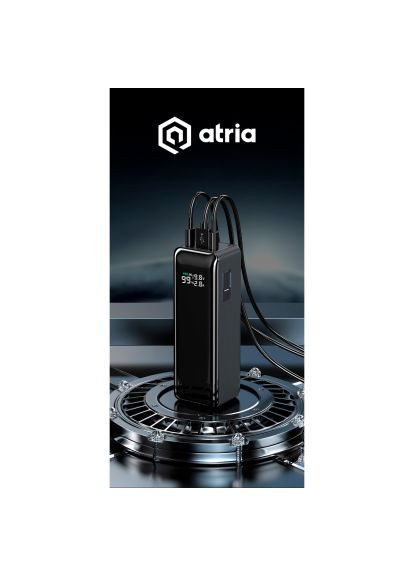 Батарея универсальная (WPD-160S) ATRIA 30000mAh PD/3.1/160W(Max)80W+80W, QC/3.0/22.5W (369881287)