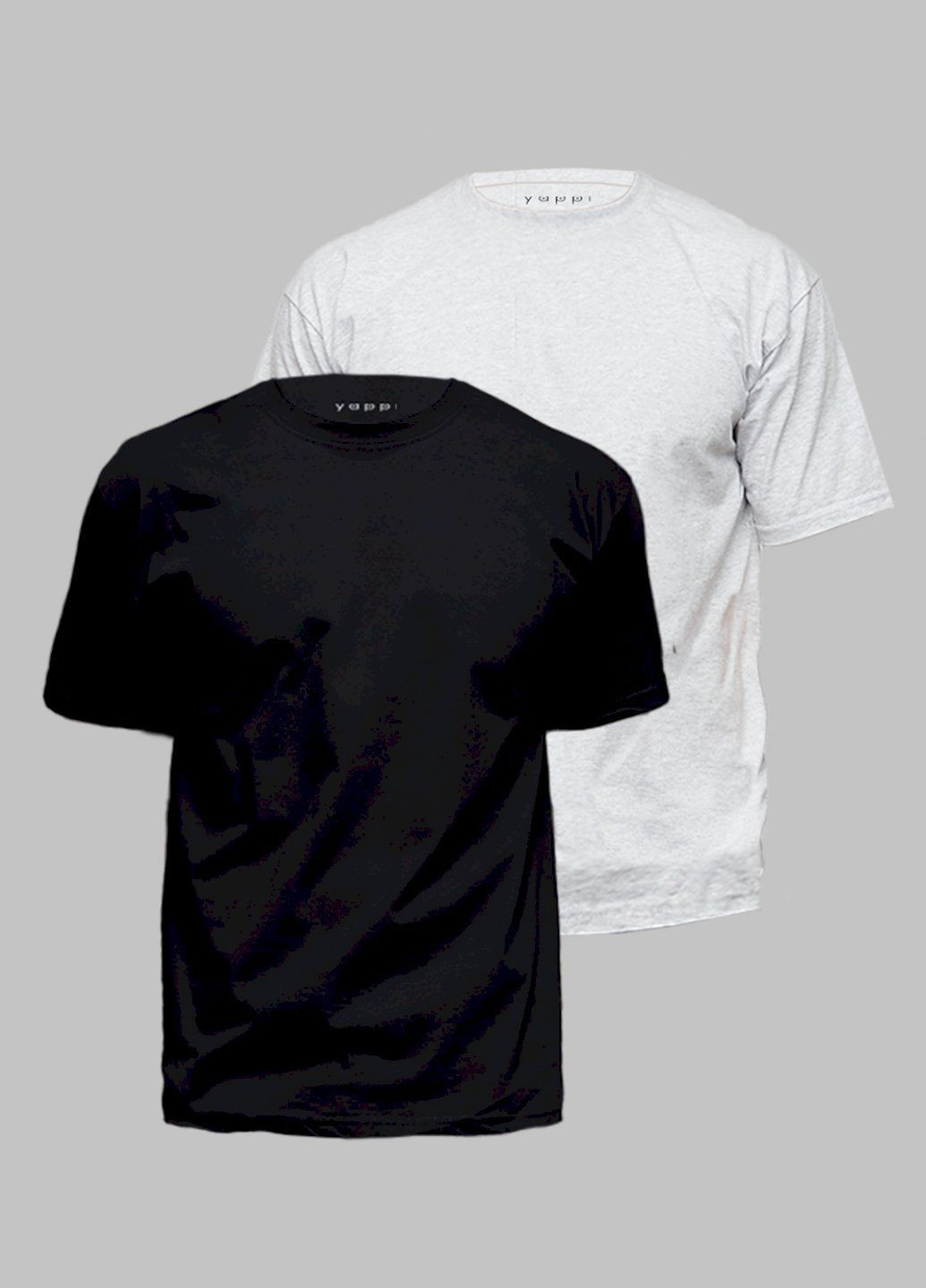 Біла набір чоловічих футболок pack чорная, сіра 2шт YAPPI