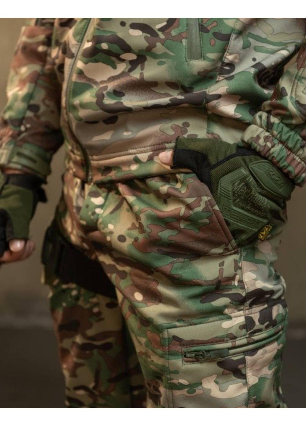 Демісезонний тактичний костюм Cофтшел Softshell Rocket НП4862 (Мультикам) S No Brand