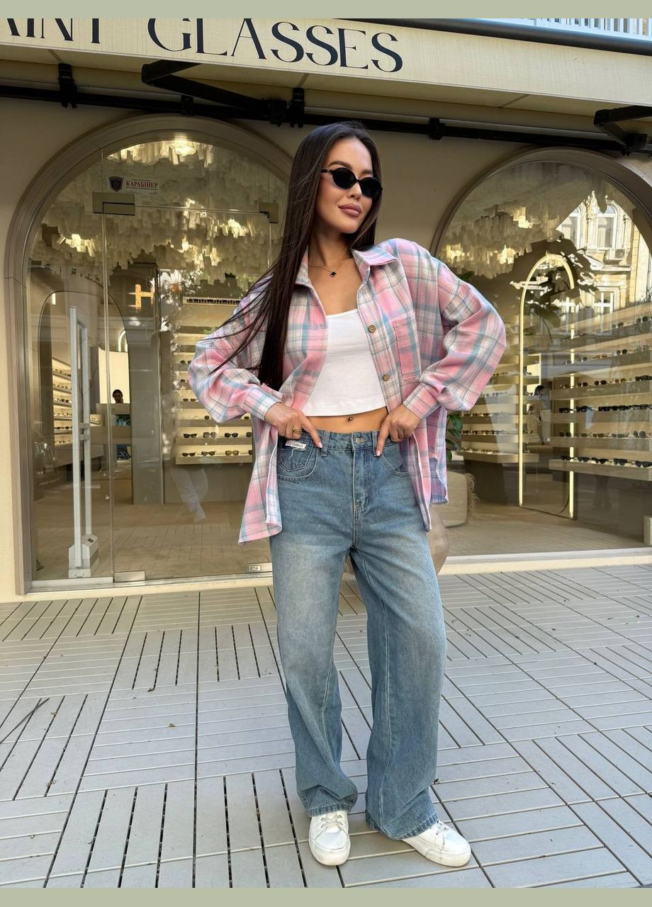 Сорочка у клітинку фланель No Brand (345643505)