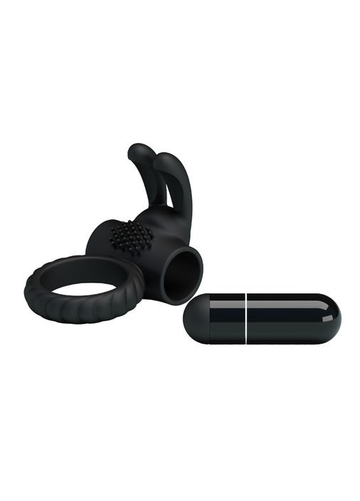 Эрекционное виброкольцо, черное, силикон Pretty Love (347314080)