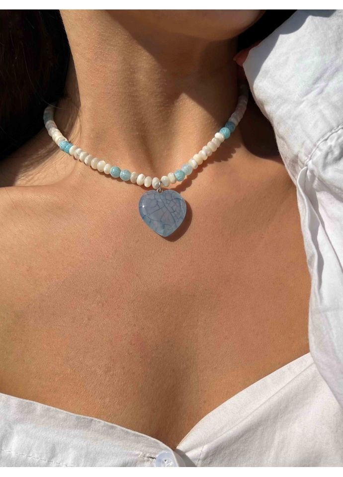 Бусы из агата и перламутра 4652 LeBijou (368559151)