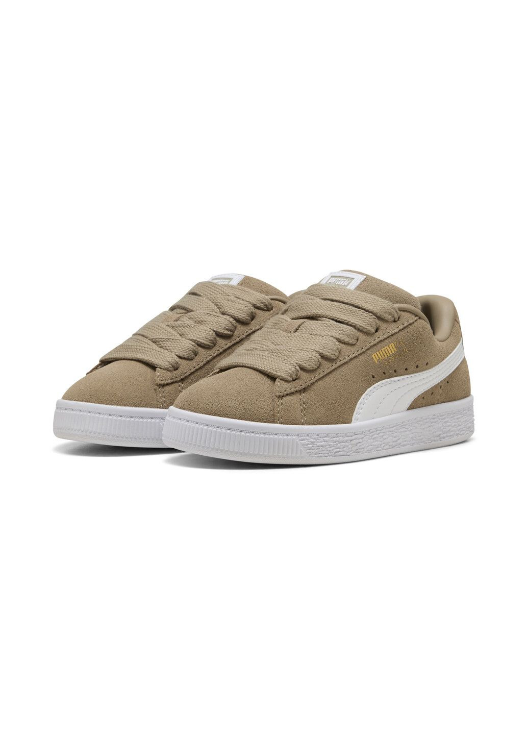 Бежевые детские кеды suede xl kids' sneakers Puma