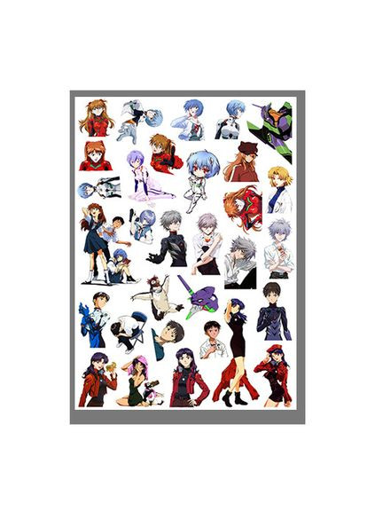 Стикеры наклейки аниме Евангелион Evangelion А3 лист (stik_272) No Brand (327007942)