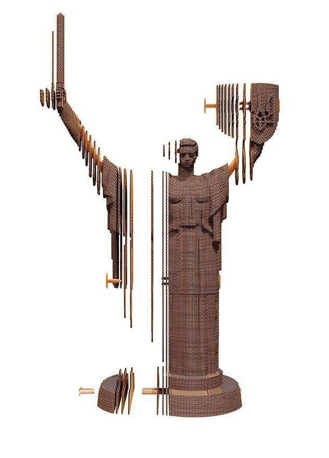 Картонний конструктор " 3D Puzzle MOTHER UKRAINE" колір коричневий CB-00241060 Cartonic (314893184)