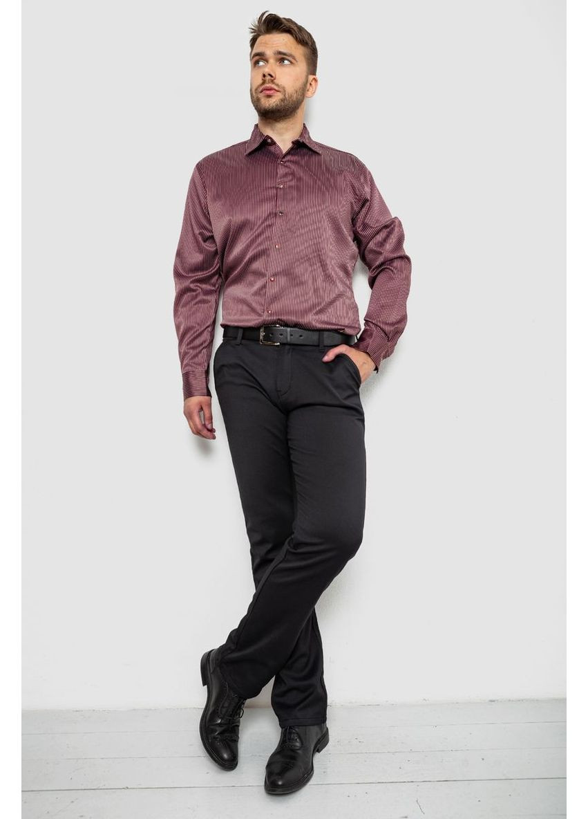Бордовая повседневный рубашка в полоску Ager