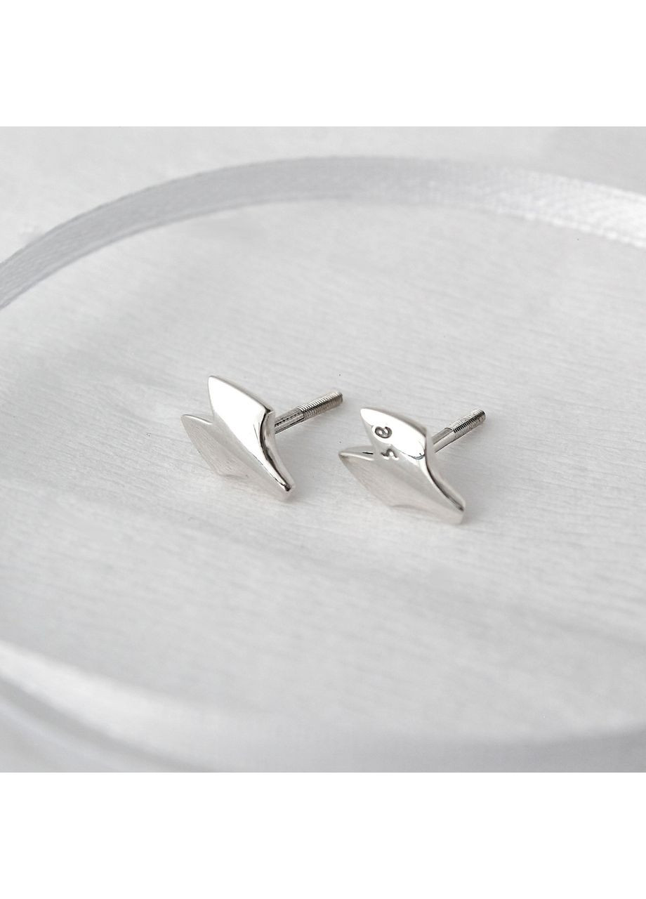 Серьги пусеты серебряные Волк. Totem 925 Skifska Etnika (364203262)