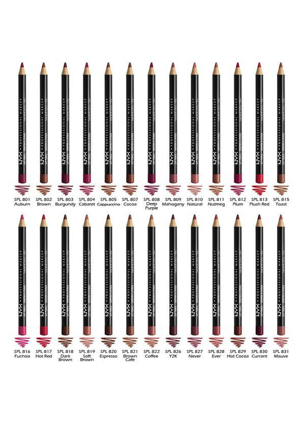 Контурный карандаш для губ Slim Lip Pencil BLACK BERRY (SPL851) NYX Professional Makeup (279364004)