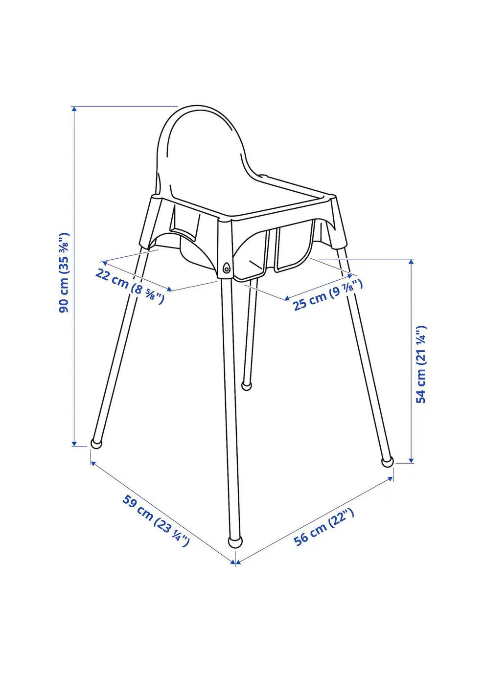 Стільчик для годування ІКЕА ANTILOP (s89041709) IKEA (278406978)