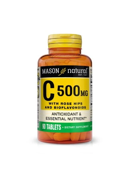 Витамин Витамин C 500 мг с шиповником и биофлавоноидов, Vitamin C With (MAV11729) Mason Natural Витамин C 500 мг с Шиповником и Биофлавоноидами, V (401041662)