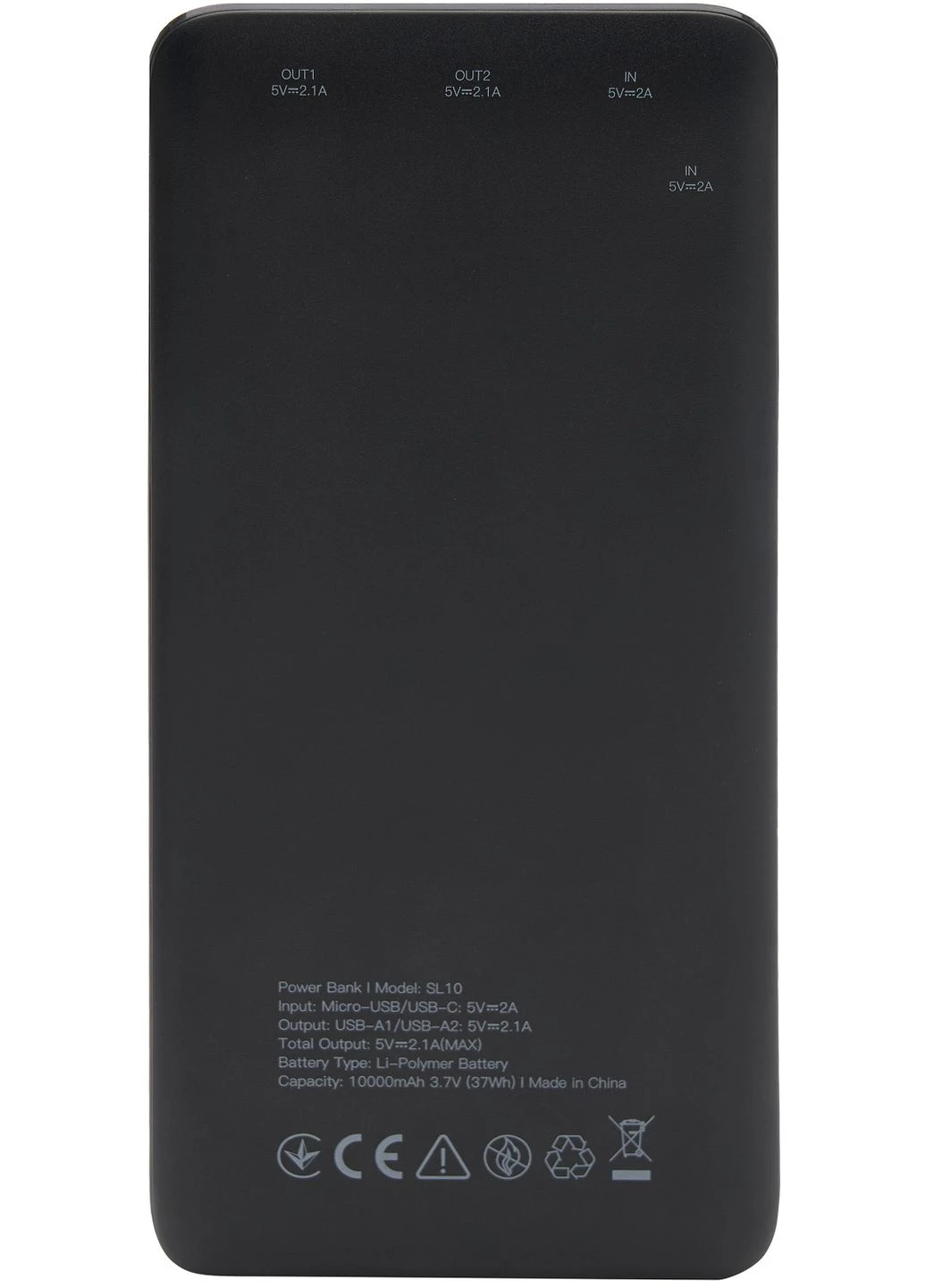 Универсальные мобильные батареи 10000mAh, PD22.5W, 1C+2A+1micro (SL10) Gear (388395110)