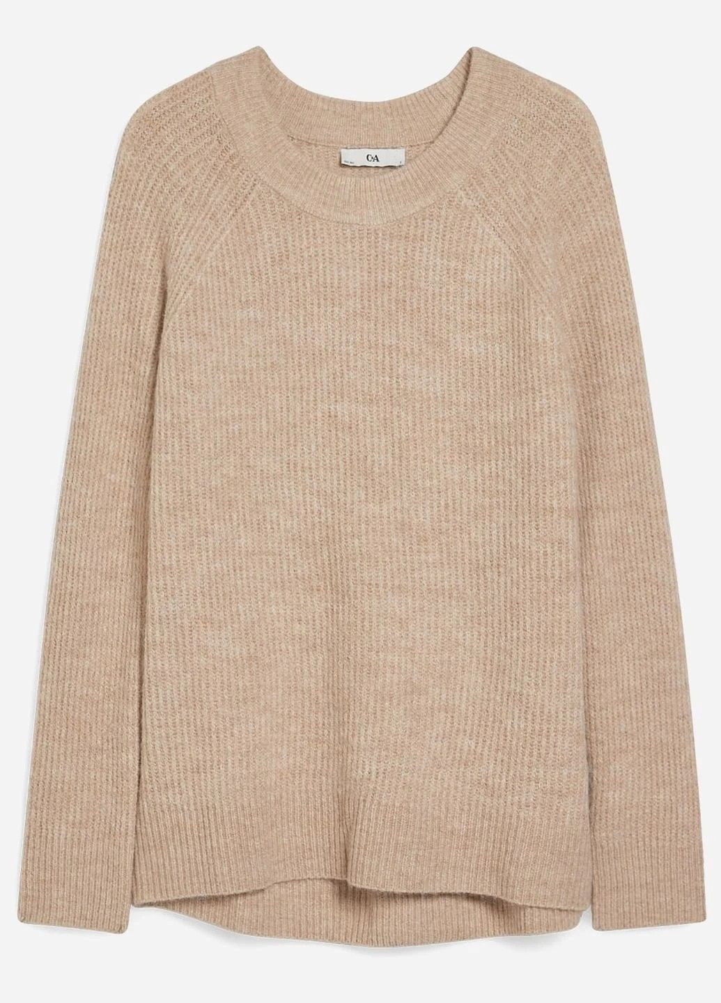Бежевий демісезонний светр в складі з вовною C&A