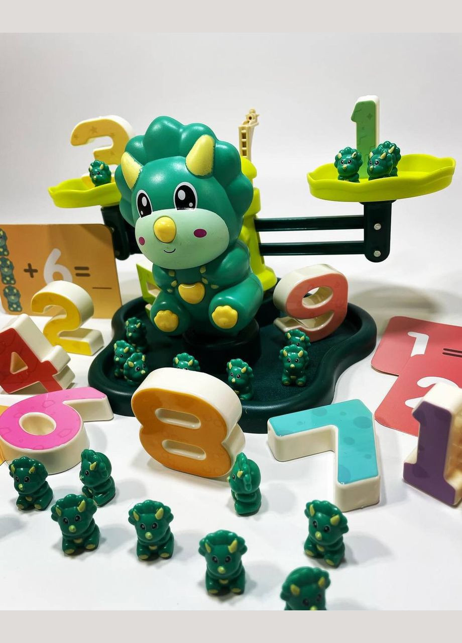 Балансир "Діно" 27266 (18/2) "4FUN Game Club", мелодії та звуки, 30 карток, 19 динозавриків, 10 цифр Fun Game (316093974)