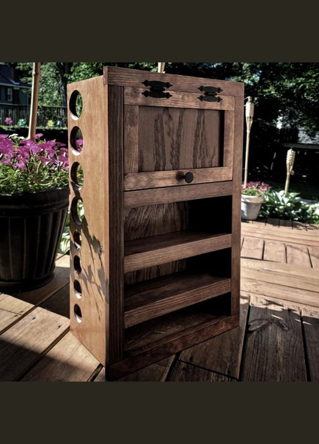 Органайзер для рибальських снастей з дерева Сантарі сепія (ОДБ-002008) No Brand (328911765)