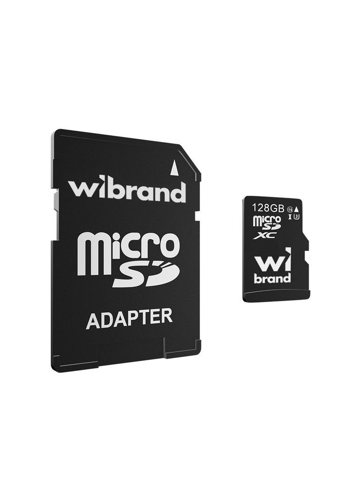 Карта памяти microSDXC (UHS-1 U3) 128Gb class 10 (adapter SD) (WICDHU3/128GB-A) Wibrand (357472477)