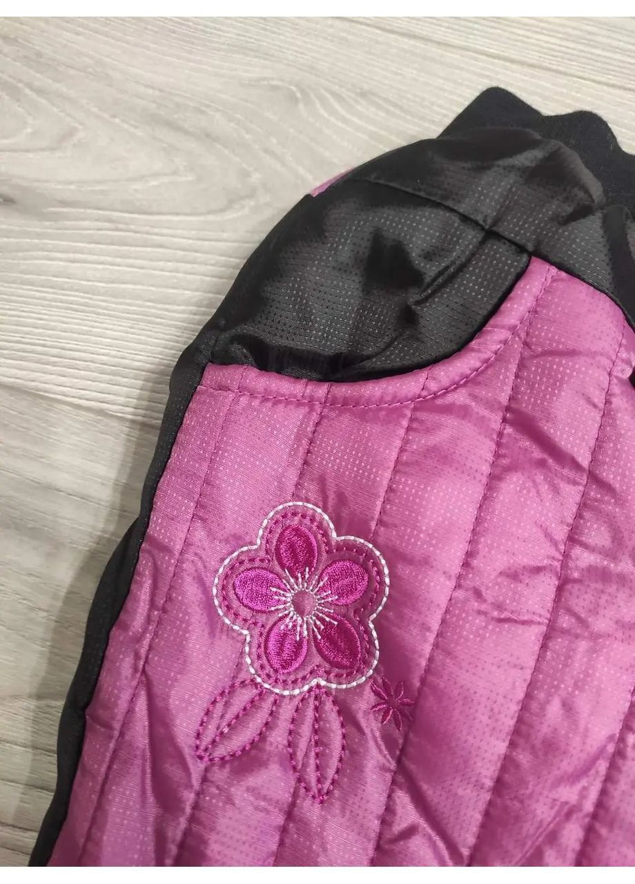 Дитячі зимові утеплені штани для дівчинки з плащової тканини з вишивкою No Brand (363553239)