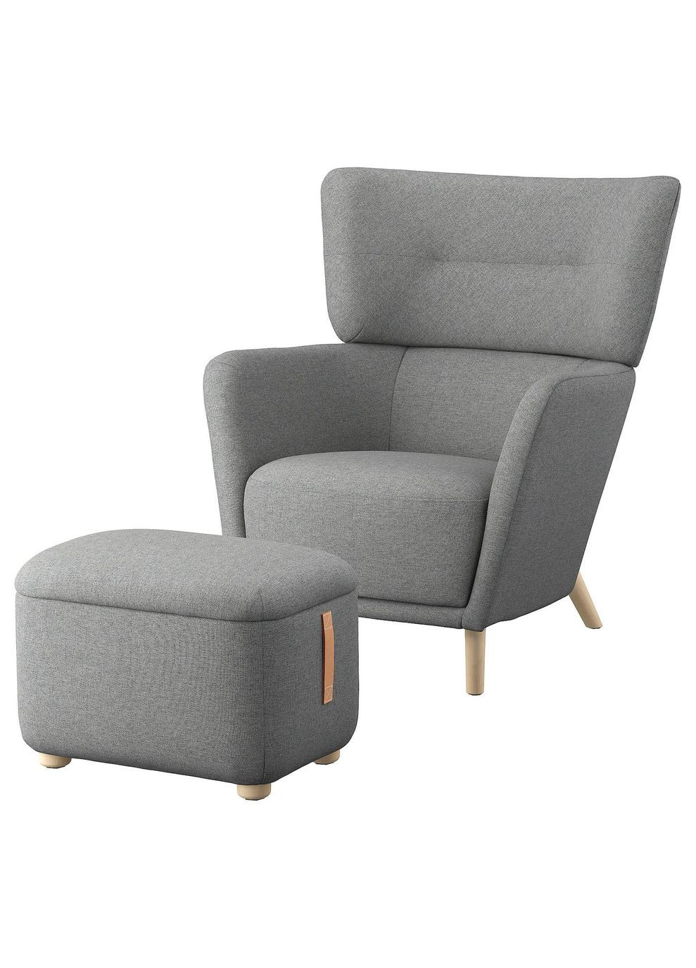 Крісло крило з підставкою для ніг ІКЕА OSKARSHAMN (s99485343) IKEA (278405728)