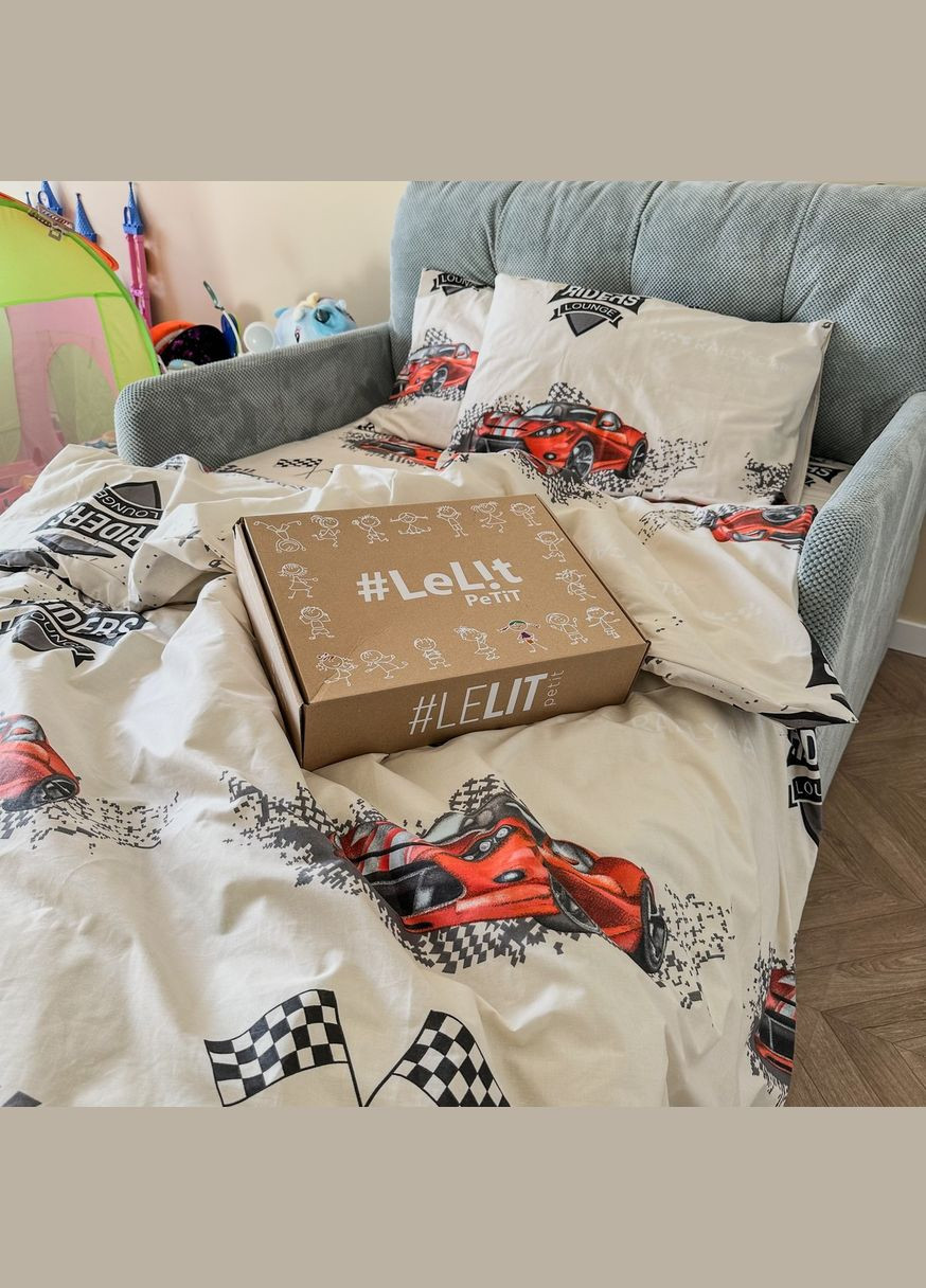 Постільна білизна « », Бязь, Бежевий з принтом, Євро B-1156 Lelit (308071757)