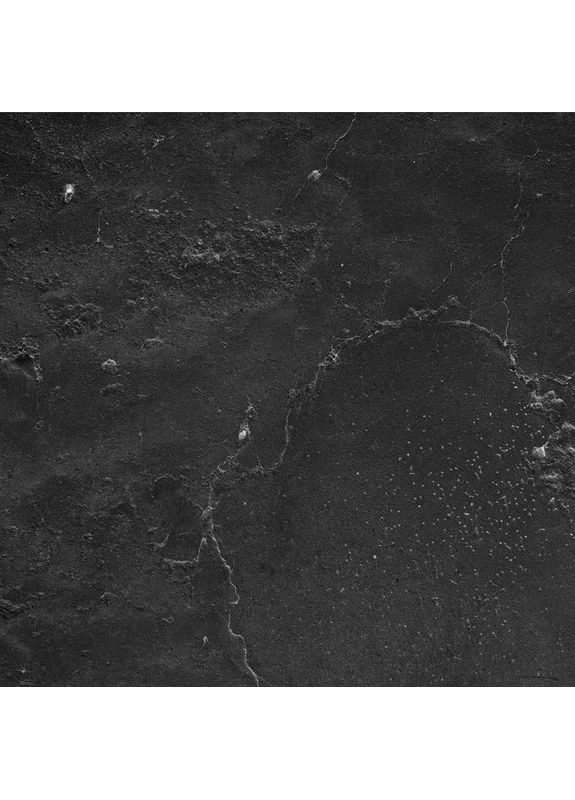Квадратний вініловий фотофон темний чорний бетон з рельєфною текстурою та тріщинами, 60x60 см, №551060 PhotoVinyl (354360178)