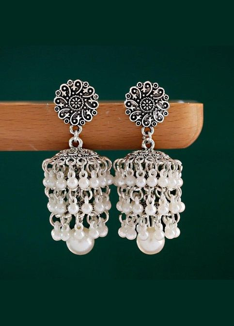 Великі індійські сережки джумки дзвоники, важкі,4671 Fashion Jewelry (336949520)