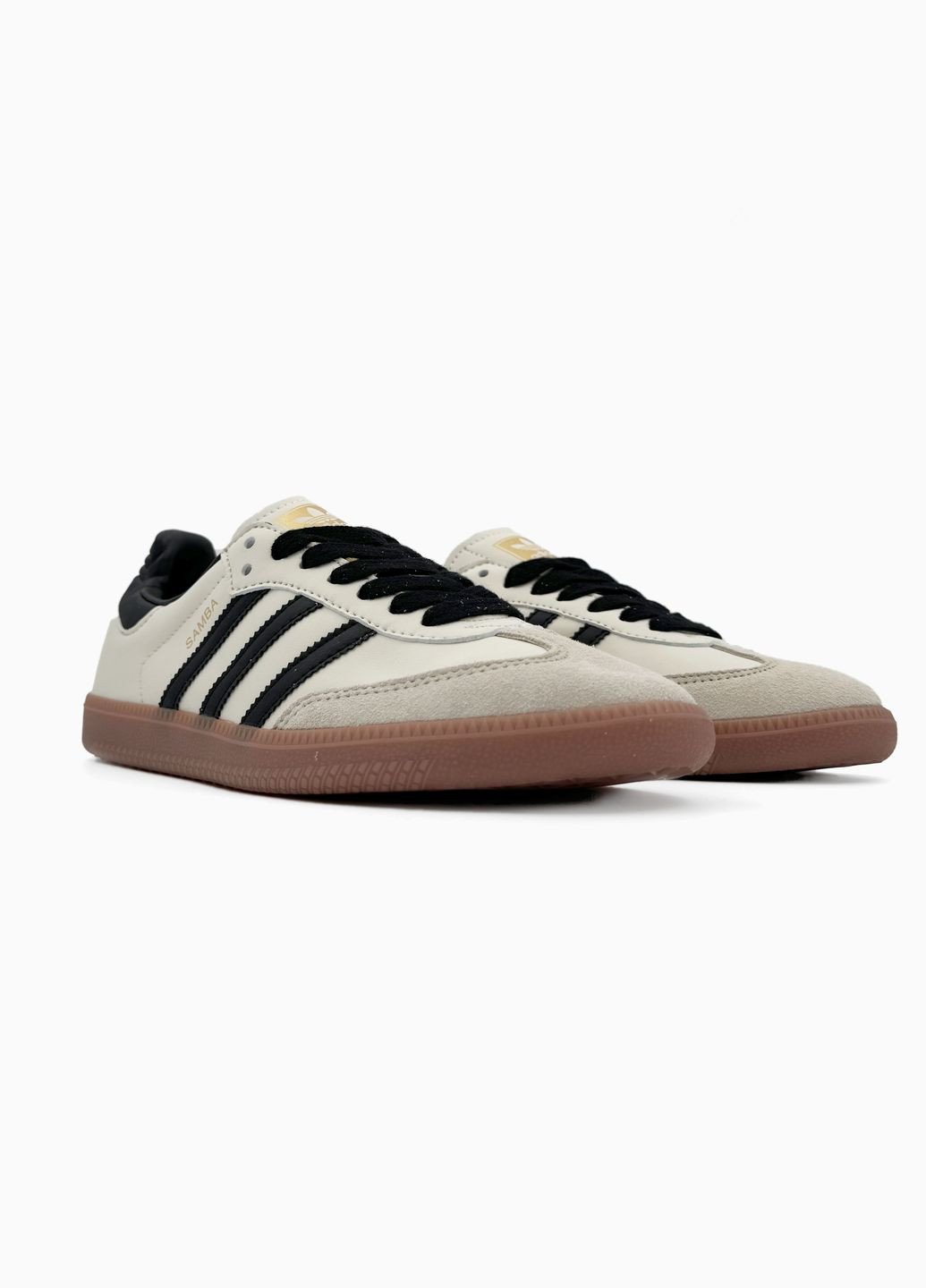 Кроссовки женские и мужские Adidas Samba beige | Адидас Самба бежевые No Brand бежевые демисезоны (316507754)