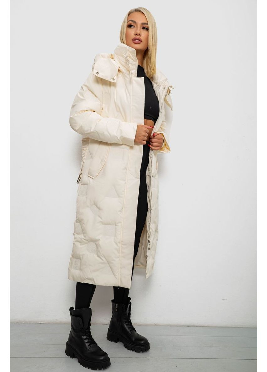 Молочна зимня куртка жіноча зимова Ager 244R5609