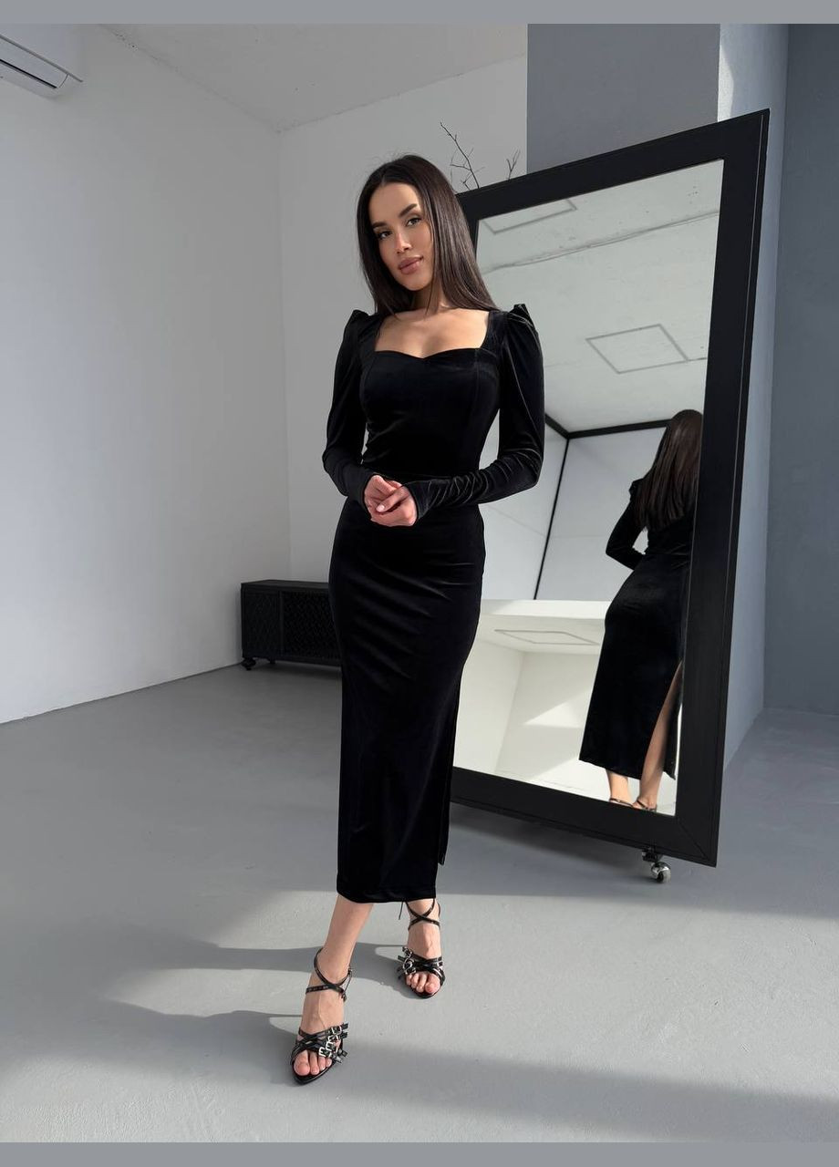 Черное праздничный, коктейльное, деловое, повседневный, кэжуал, джинсовое, вечернее платье женское Україна однотонное