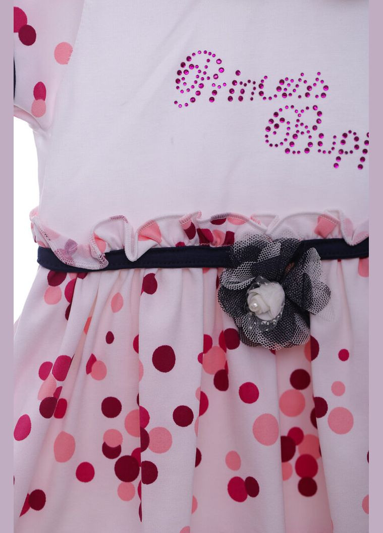 Рожева літнє плаття з коротким рукавом інтерлок з квітами рожеве 104 см (42647) BABYKROHA (323469249)