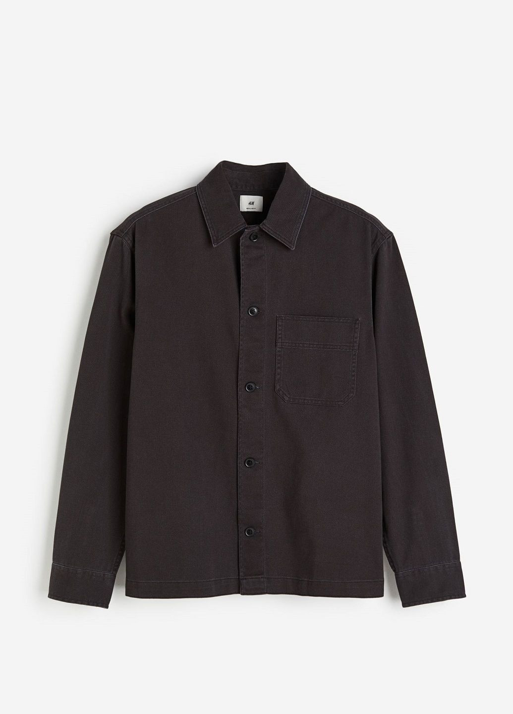 Темно-коричневая джинсовая рубашка H&M