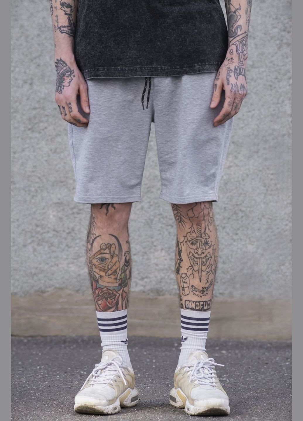 Чоловічі Трикотажні Шорти Basic Melange Without (328004237)