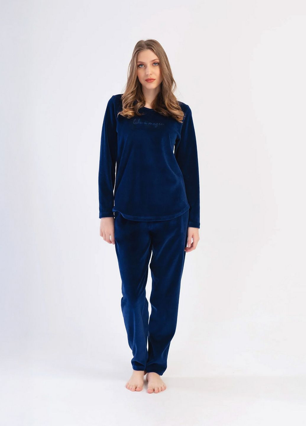 Синя зимня піжама жіноча Vienetta