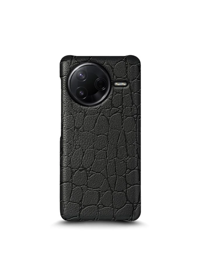 Кожаная накладка Reptile для Xiaomi Poco F7 Pro Чёрный (79359) Stenk (359472502)