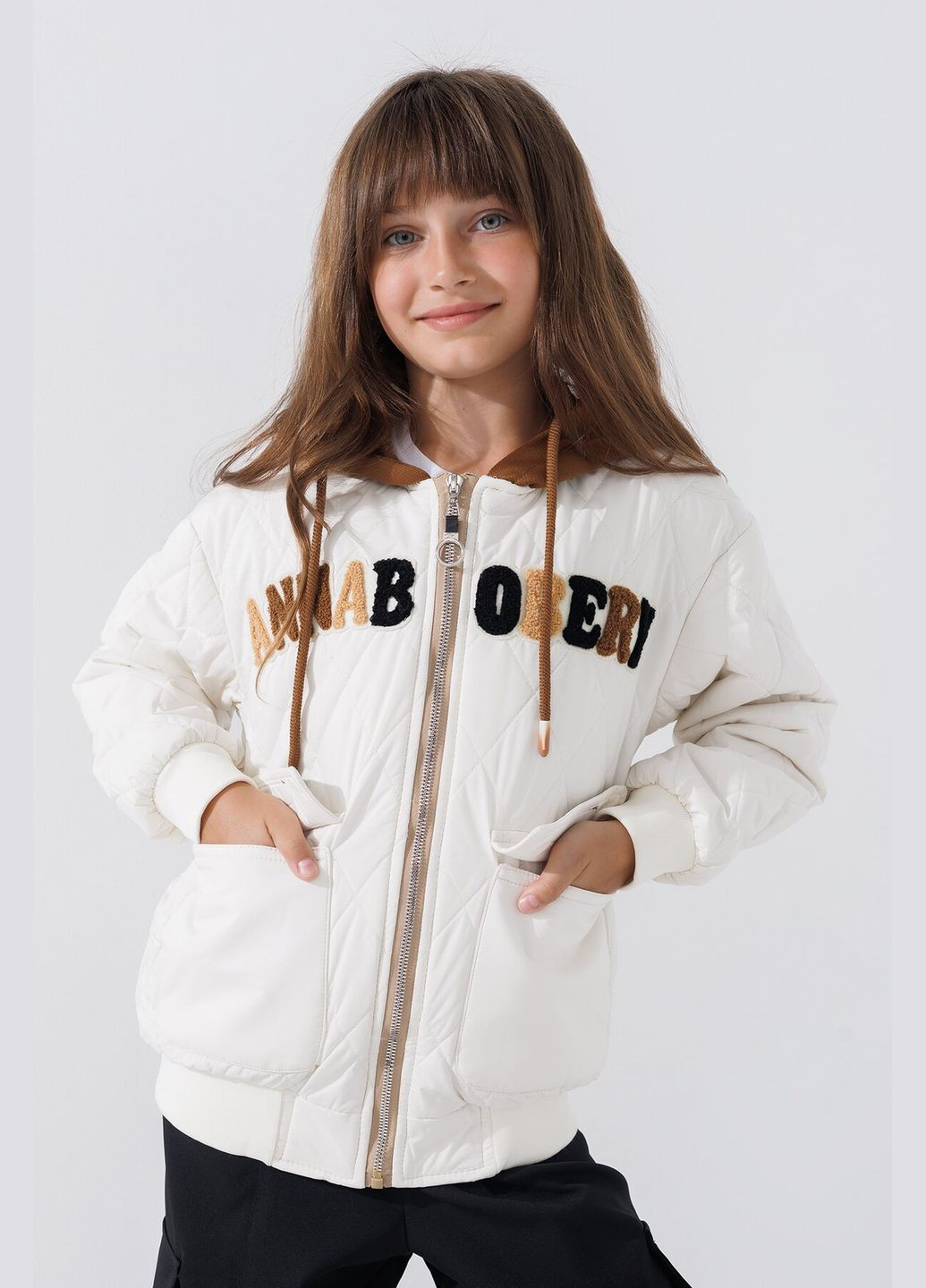 Молочна демісезонна куртка для дівчинки bd-113 116 см (2000990257437d) shop (2000990257437) No Brand