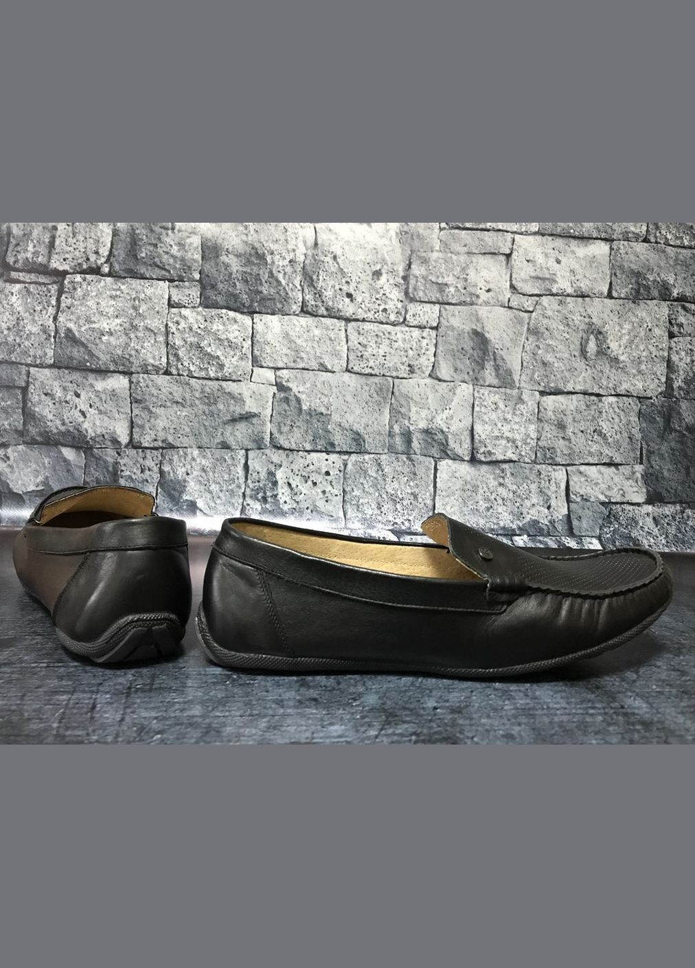 Шкіряні чоловічі перфоровані мокасини чорного кольору, Тм, Україна Bistfor (308859538)