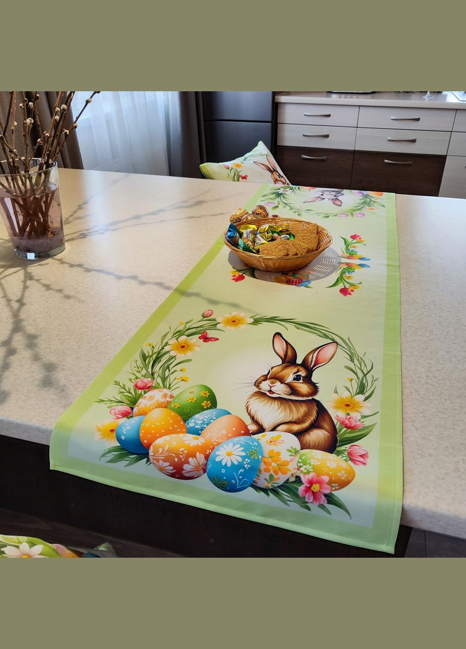 Доріжка на стіл з водовідштовхуючої тканини, пасхальна настільна доріжка, ранер святковий великодній Maystat (305664956)