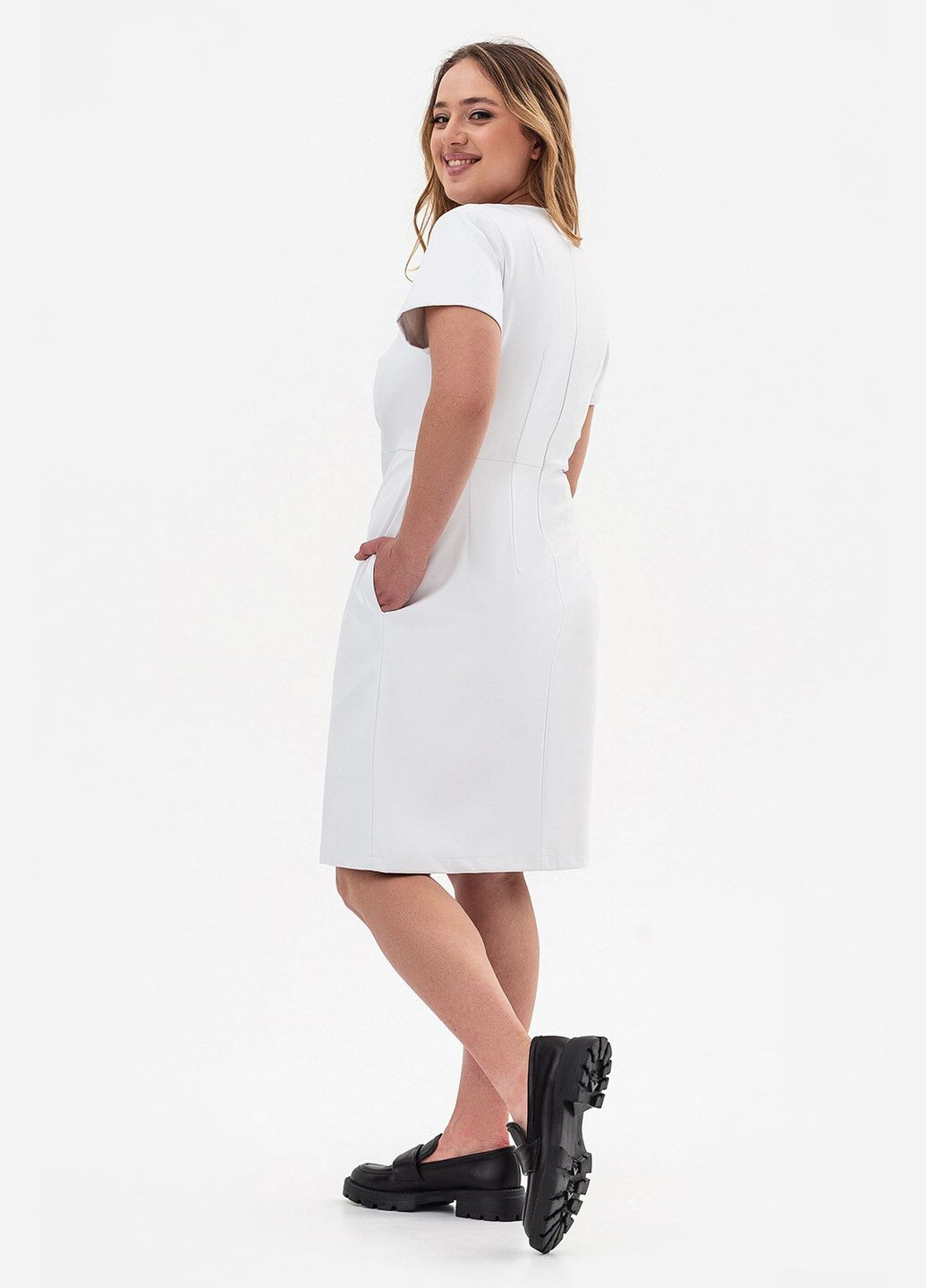 Білий сукня nice-2 біла Garne однотонна