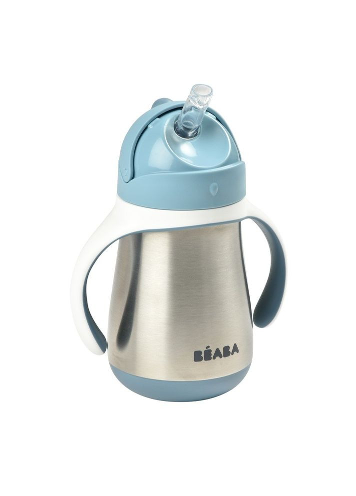 Поїльник з трубочкою Old Pink з нержавіючої сталі, 250 мл, блакитний () Beaba 913481 (328395596)