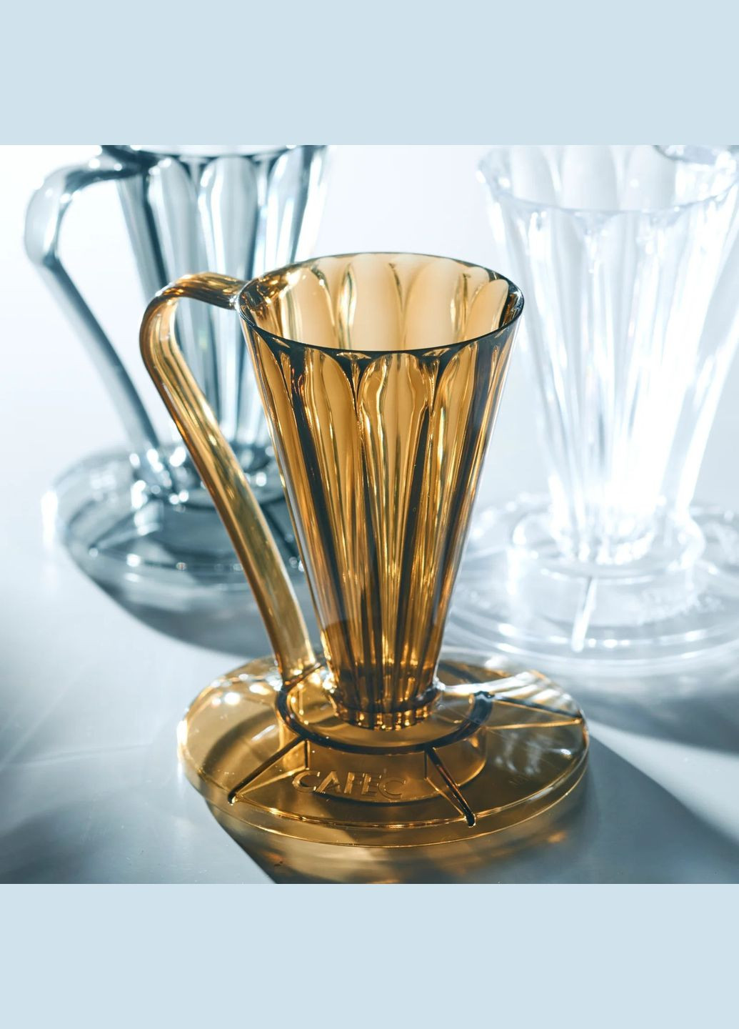 Пуровер Cafec Deep 27 Tritan Flower Dripper Brown (R-FDD-27CBR-VS) No Brand (303348865)