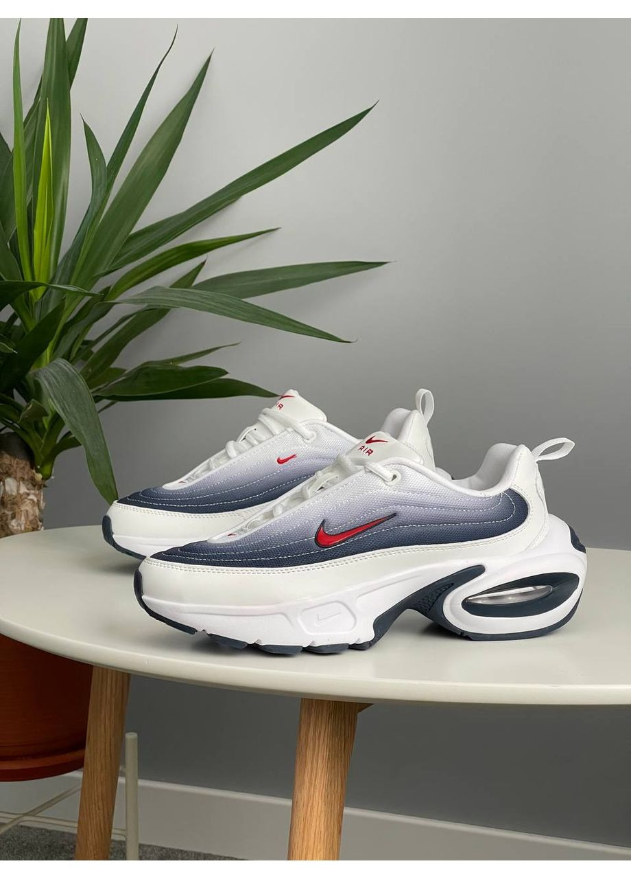 Білі Осінні кросівки чоловічі nike air max portal usa white midnight-navy bright-crimson | найк аір макс портал сша білі No Brand