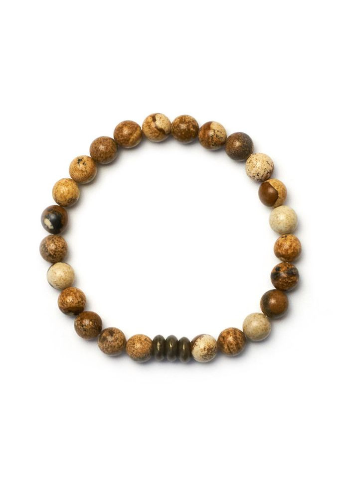 Мужской браслет из камня яшма 4508 LeBijou (367579998)