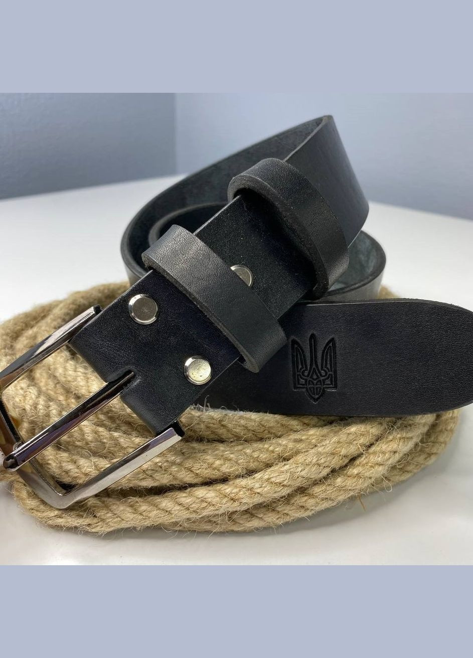 Ремінь чоловічий з натуральної шкіри для джинсів, шкіряний пояс з тисненням Герб, No Brand (354721462)