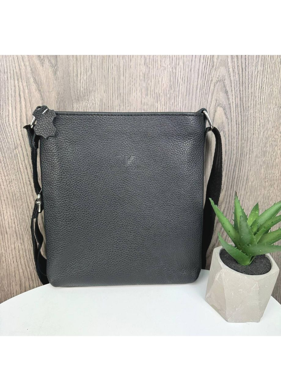 Чоловіча сумка планшетка чорна з натуральної шкіри ProDobro (363221515)