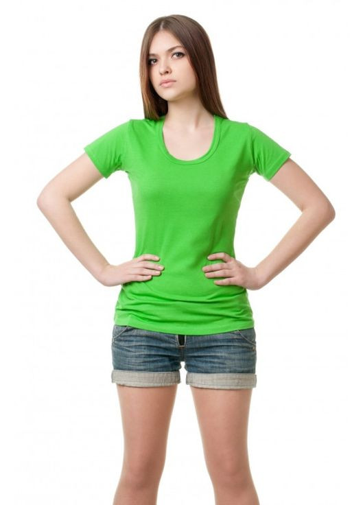 Футболка жіноча базова, Жіночі футболки приталені, жіноча футболка однотонна чорний, No Brand - (368786921)