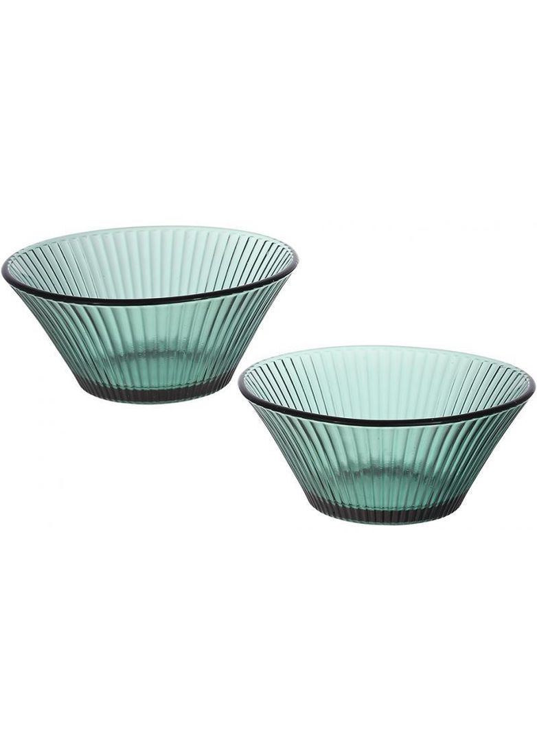 Набір 2 скляні піали "Cape Green" 13см, зелене скло BonaDi (330019030)