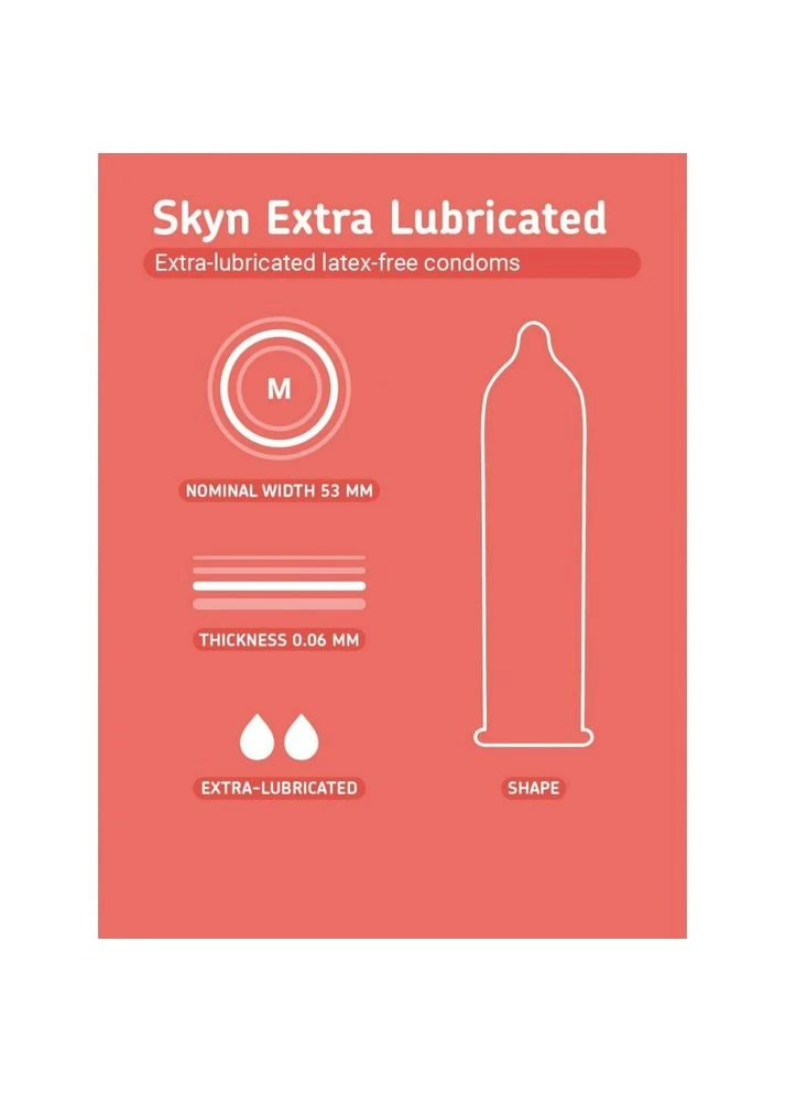 Безлатексні Extra Lubricated з додатковим мастилом 10 шт SKYN (293149623)